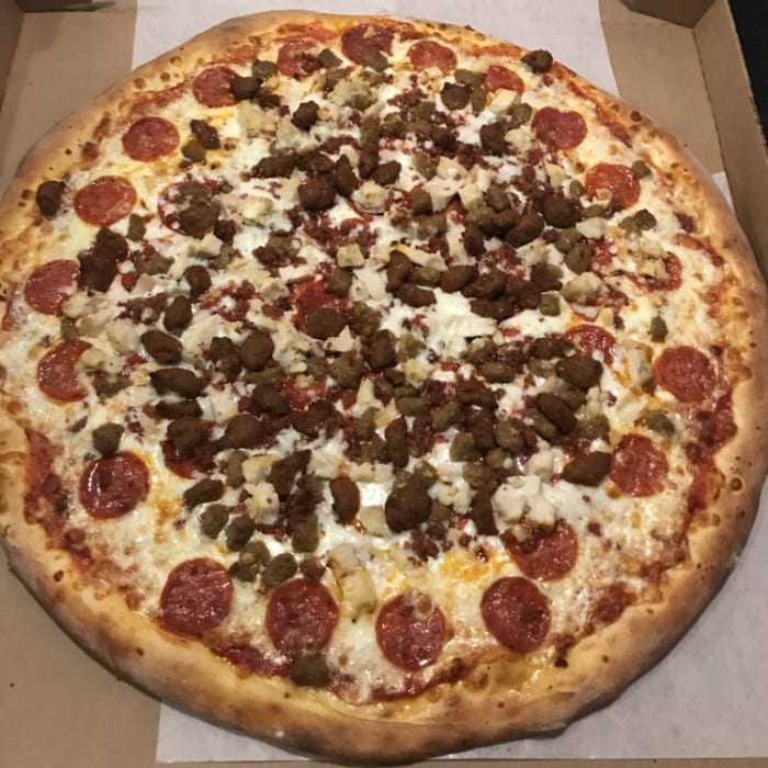 Meatzilla Pizza.
