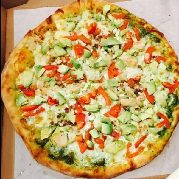 Pesto Chicken Pizza.